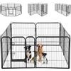 BAKAJI Recinto con Porta per Animali in Ferro Componibile, Recinzione Modulabile Personalizzabile in Metallo, Recinti per Interni ed Esterni per Cani, Gatti, Criceti, Conigli, Cincillà (77 x 60 cm)