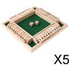 5x Legno Deluxe a 4 Lati 10 Numero di Chiudi La Gioco Da Tavolo Dadi per