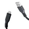 Celly, Cavo con Connettori USB e Lightning Linea Black Label, Cavo in PVC con Ricarica Rapida, Cavo di 2 metri di Lunghezza, Fino a 2,4 A di Potenza in Uscita, Nero