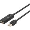 DELTACO PRIME Cavo di prolunga USB, attivo, USB 2.0, 10 m, nero
