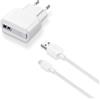 Cellularline Kit Caricabatteria Rete MFI 2A Micro Usb per Iphone Bianco