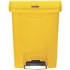 Slim Jim Cestino a pedale Rubbermaid Slim Jim Front 30L Giallo