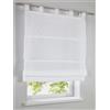 Kutti Tenda a pacchetto Kutti con passanti Metis, 100% lino bianco, larghezza 80 * altezza 140 cm