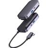 Baseus 4W1 Hub Baseus Padjoy serie Usb-C a Usb 3.0 + Hdmi + Usb-C Pd + Jack 3,5Mm (grigio)