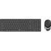 Rapoo 9750M Tastatur Maus enthalten RF Wireless + Bluetooth QWERTZ Deutsch Grau (00215379)