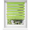 VICTORIA M. Tenda oscurante a doppio rullo, senza foratura, sistema a clip, 75x230 cm, verde