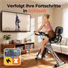 YOSUDA Cyclette pieghevole, ergometro con carico massimo 150 kg, cyclette con 8 livelli di resistenza magnetica, silenziosa e comoda, monitor LCD
