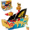 Magic Box, barca pirata con squalo, statuina, multicolore, per bambini, multicolore, taglia unica