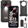 Ulefone Armor X16 Rugged Smartphone Android 15, 12GB+128GB/SD-2TB, 48MP+16MP+20M