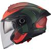 MT Helmets Casco Jet MT Helmets COSMO SV ZAFIRO C16 Verde Rosso Opaco