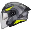 MT Helmets Casco Jet MT Helmets COSMO SV ZAFIRO C3 Nero Grigio Giallo O