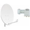 Red Opticum Set RED OPTICUM antenna SAT QA60 grigio chiaro, con doppio LNB