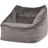 Icon Beanbags icon Poltrona pouf gigante Bean Bag Natalia, grigio antracite, pouf XXL in peluche per adulti con imbottitura per il soggiorno, divano pouf gigante XXL - Prodotto in Germania