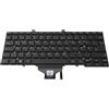 Dell Tastiera originale VWKCT per PC, layout tedesco (DE), colore nero/nero, con retroilluminazione