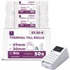 ROTOLI DI CARTA TERMICA LYNNE 57X30X12 PER RICEVUTE BANCOMAT E POS ROTOLINI