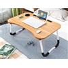 Tavolino Pieghevole per Laptop da Letto - Supporto per PC con Porta Cellulare, T