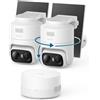 eufy Security Anker eufy C37 Kit con 2+1 Telecamera Wi Fi Esterno con Pannello Solare 2K Senza
