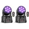 U`King 2PCS 7X15W Teste Mobili LED Luci dmx512 RGBW 4 in 1 Luci da Discoteca Palco Luce