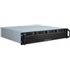 Inter-Tech IPC 2U-2404S Supporto Nero, Argento