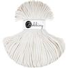 Bobbiny Premium - Corda macramè intrecciata, 100 m x 5 mm, colore: bianco sporco
