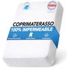 Ôhm Coprimaterasso Impermeabile 120x200 cm, 100% Poliestere, Traspirante | Resta impermeabile lavaggio dopo lavaggio, tasca profonda fino a 35 cm che evita lo scivolamento