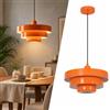 B·LED BARCELONA LED BARCELONA LED Lampada A Sospensione Macarron E27 Bauhaus Arancione Ø35 Cm | Metallo, Cavo Regolabile, Per Soggiorno Camera Pranzo Ristorante Hotel, Max 40W, 220-240V