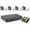 Kit Videosorveglianza Hikvision 4 Telecamere Bullet 2MP ColorVu PIR 2,8 mm con DVR AcuSense