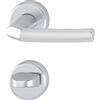 HOPPE Maniglia Hoppe Birmingham con rosette WC con disco rosso/bianco, argento anodizzato, 3176546
