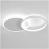 Osairous Plafoniera LED Soffitto 40W 5600LM, Lampada da Soffitto Moderna, Plafoniera Rotondo Luce Fredda 6500K in Alluminio per Camera da Letto, Soggiorno, Cucina, Bianco, 50CM