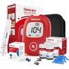 Sinocare Misuratore di Glicemia Intelligente Sinocare Safe AQ - Portatile, Senza Codice, Kit di Test per Diabetici Indolore | 1 metro + 50 pezzi × (strisce + lancette) | mg/dl