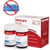Sinocare [50pcs] Strisce Reattive per Glicemia Sinocare senza Lancette | Safe AQ Smart/Safe AQ Voice/Safe AQ Air