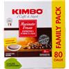 Kimbo Macinato Fresco Espresso 80 Cialde Caffè - Tostatura Scura Family Pack