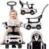 Sun Baby Girello cavalcabile con maniglia e morsetto, auto sportiva bianca