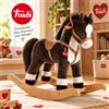 TRUDI - CAVALLO A DONDOLO CAVALCABILE - PORTATA 50 kg - SLITTA IN LEGNO NATURALE