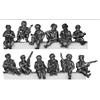 Sans marque/Générique Set 12 Figurine In Resina 1:72 WWII British Airborne Per Jeep Non Dipinte