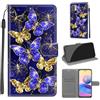 KENHONER Custodia per Xiaomi Redmi Note 10 5G, Farfalla | Portafoglio Pelle PU, Magnetica, Resistente Agli Urti, Scomparto Carte Credito, Pieghevole, Flip Libro, Motivo