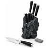STONELINE® Set di coltelli in acciaio inox da 5 pezzi con ceppo per coltelli | Excalibur