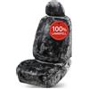 WALSER coprisedile premium in pelle d'agnello Maya, coprisedile 100% pelle d'agnello per auto, coprisedile in pelle d'agnello 1 pezzo, coprisedile auto in pelle d'agnello, coprisedile auto in pelliccia, sedile auto in pelle d'agnello nera
