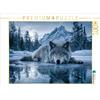 CALVENDO Puzzle Lupo sul ghiaccio nella foresta invernale | 1000 pezzi puzzle 64x48cm Foto puzzle per le ore felici