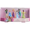 Disney Set di 6 bambole Disney Princess (46361) di Just Play, altezza 8 cm: Mulan, Cenerentola, Rapunzel, Belle, Jasmine e Tiana. Set regalo per bambini dai 3 anni in su