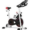 Moonbite Cyclette da casa Moonbite con freno magnetico e volano da 8 kg, display LCD, resistenza regolabile in modo continuo, sella regolabile in 6 posizioni, portata massima 120 kg, materiale: ABS, colore: bianco