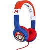Bitty Boomers Cuffie cablate per bambini, età 3-7 anni, marchio OTL Technologies, motivo Super Mario, volume limitato a 85dB, connettore jack da 3,5 mm, arco regolabile
