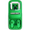 Bitty Boomers Cuffie wireless TWS OTL Technologies Minecraft, custodia scorrevole con schermo LED, comandi touch Bluetooth, USB-C, autonomia di 24 ore