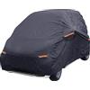 LupexShop Caf_Smart.Old Telo copriauto Felpato con 6 Strappi Riflettenti - 250g Impermeabile con Doppia Cucitura, S, Grigio