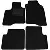 OFFICINE MILANO IL TUO STILE IN AUTO. 4 Tappetini in Moquette per Fiat Panda dal 2012 con 4 Bottoni, Fondo Antiscivolo con Battitacco in PVC - Alta Qualità - Made in Italy - OFFICINE MILANO
