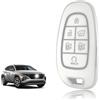 TOOMUME Cover Chiave Auto per Hyundai Tucson NX4 Santa Fe Cruz Sonata DN8 | Silicone Morbido, Antiurto, Anticaduta, Antigraffio, Custodia Protettiva Chiave per Ioniq 5 Grandeur Palisade, 6 Tasti
