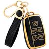 OFF WE GO Guscio Custodia Chiave Auto per Range Rover Evoque Velar Discovery 4 Sport | Protezione 360° antigraffio per telecomando. Elegante portachiavi incluso. Segnale non bloccato, aderenza 1:1.