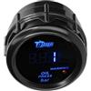 LKRXW Indicatore della Pressione dell'olio Auto 52mm Olio Pressa Manometro | Con Sensore 12V Blu Luce Digitali Olio pressione Strumenti Calibro Gauge Misuratore 0 a 7 Bar
