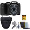 Kodak PIXPRO AZ255 - Fotocamera digitale Astro Zoom, 16 MP, colore nero, per fotografia ad alta risoluzione con zoom ottico 25X, perfetta per inquadrare e scattare, con scheda di memoria da 32 GB e
