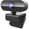Generic Webcam per PC con Microfono 1080P e Rotazione 360°, Telecamera PC Videochiamate Zoom e YouTube USB Plug & Play per YouTube Streaming, Skype e Smart Working, Windows, Mac